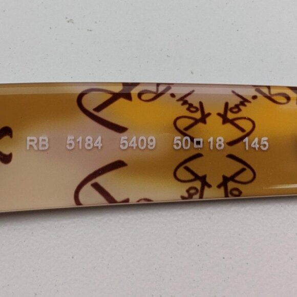 🕶️Ray-Ban RB5184 5409 Eyeglasses 50/18 145 /KAA658🕶️​​ - Picture 3 of 6